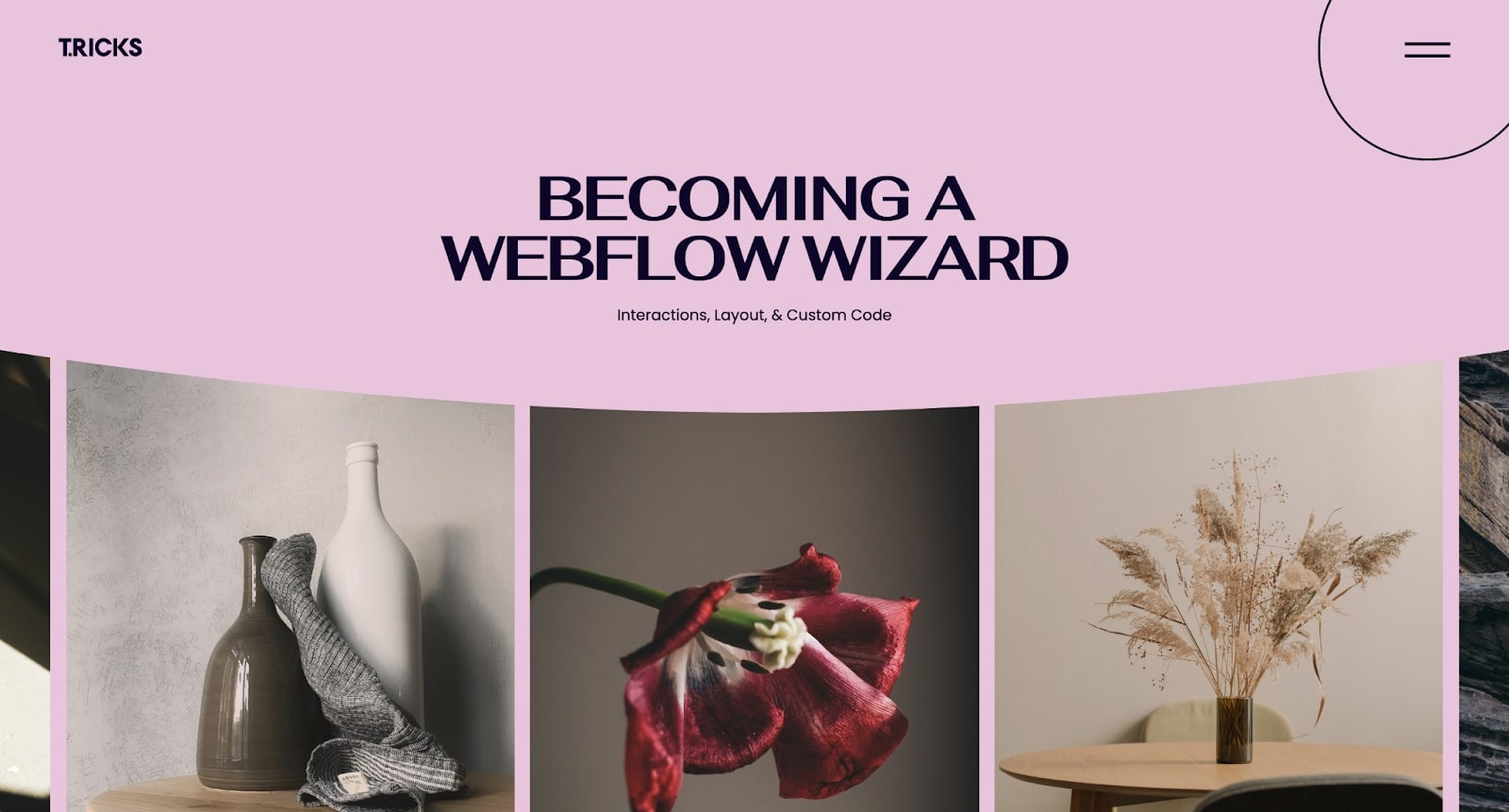 An image of a Webflow project using Fahkwang.