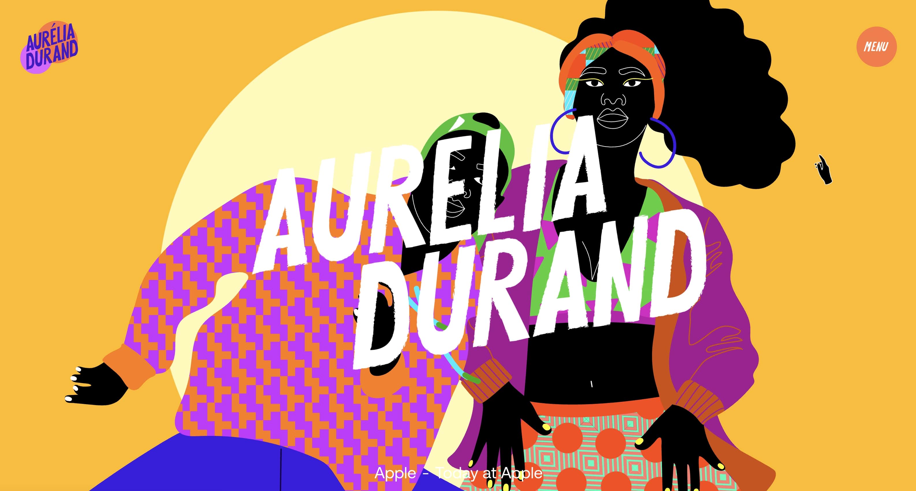 An image of Aurelia Durand's home page.