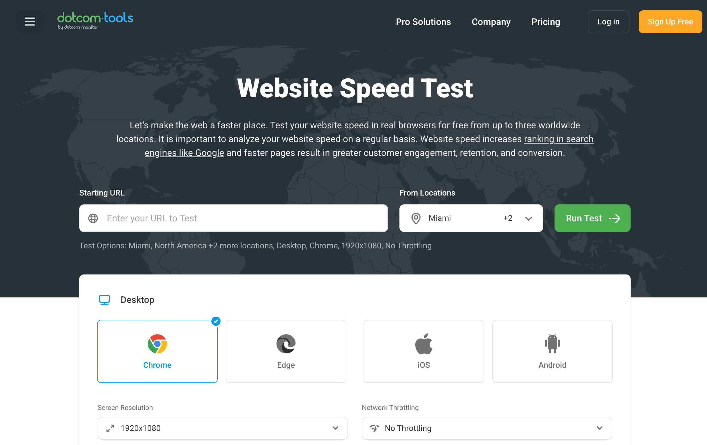 Dotcom-tools's Website Speed Test