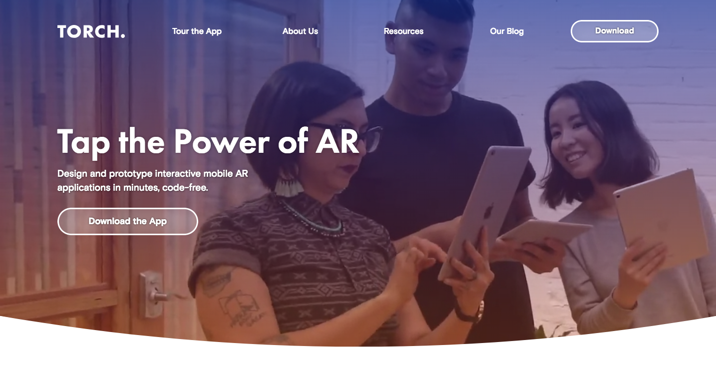 Torch homepage. 
