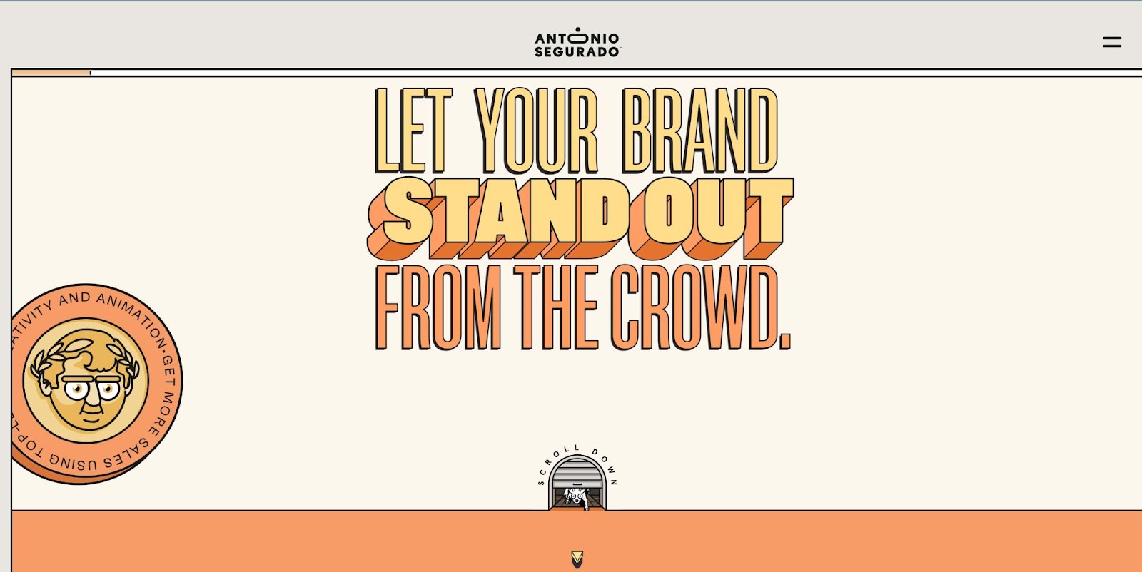 An image of Antonio Segurado's portfolio website.