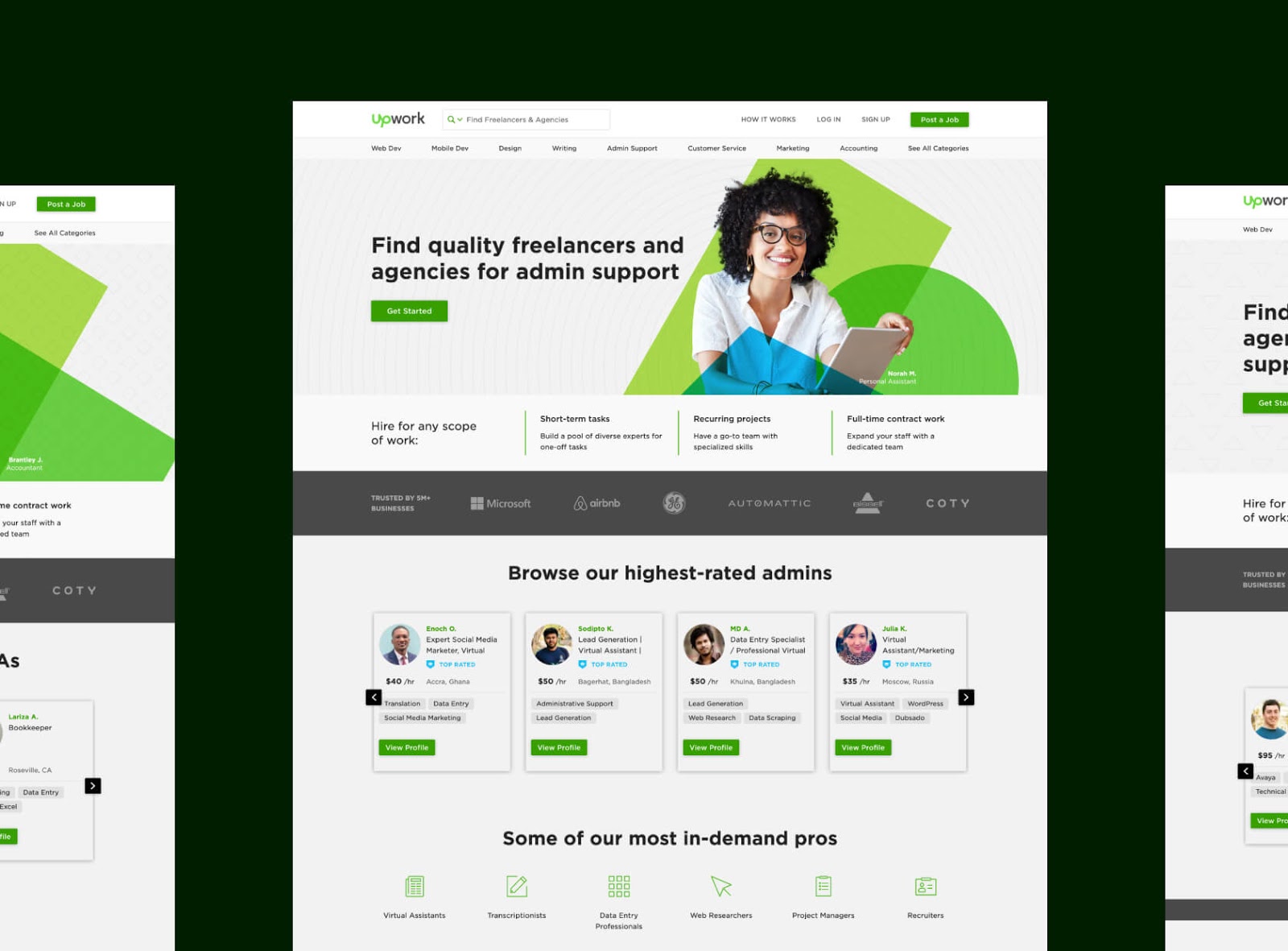 An image of the Upwork website.