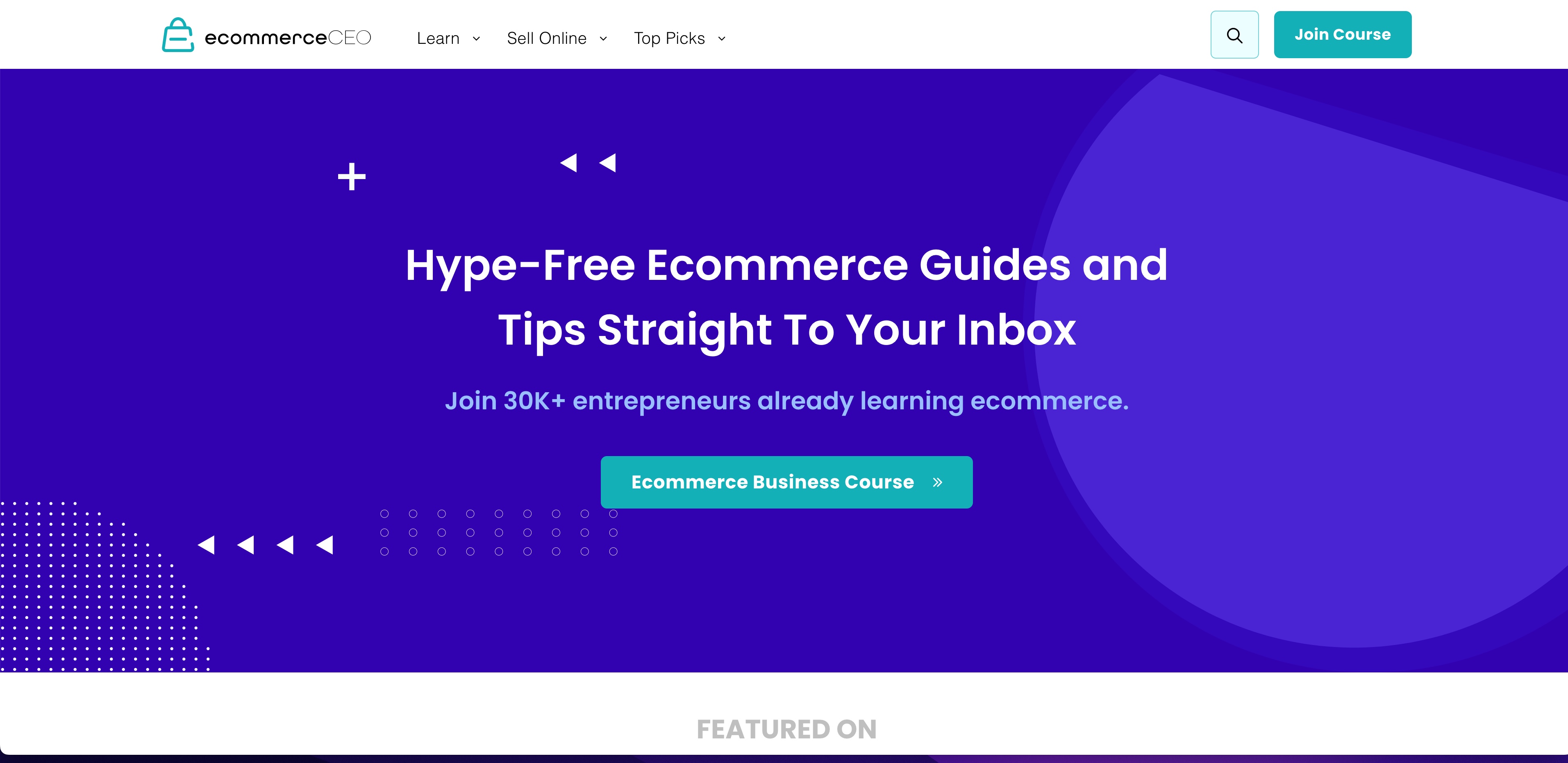 Ecommerce ceo blog homepahe
