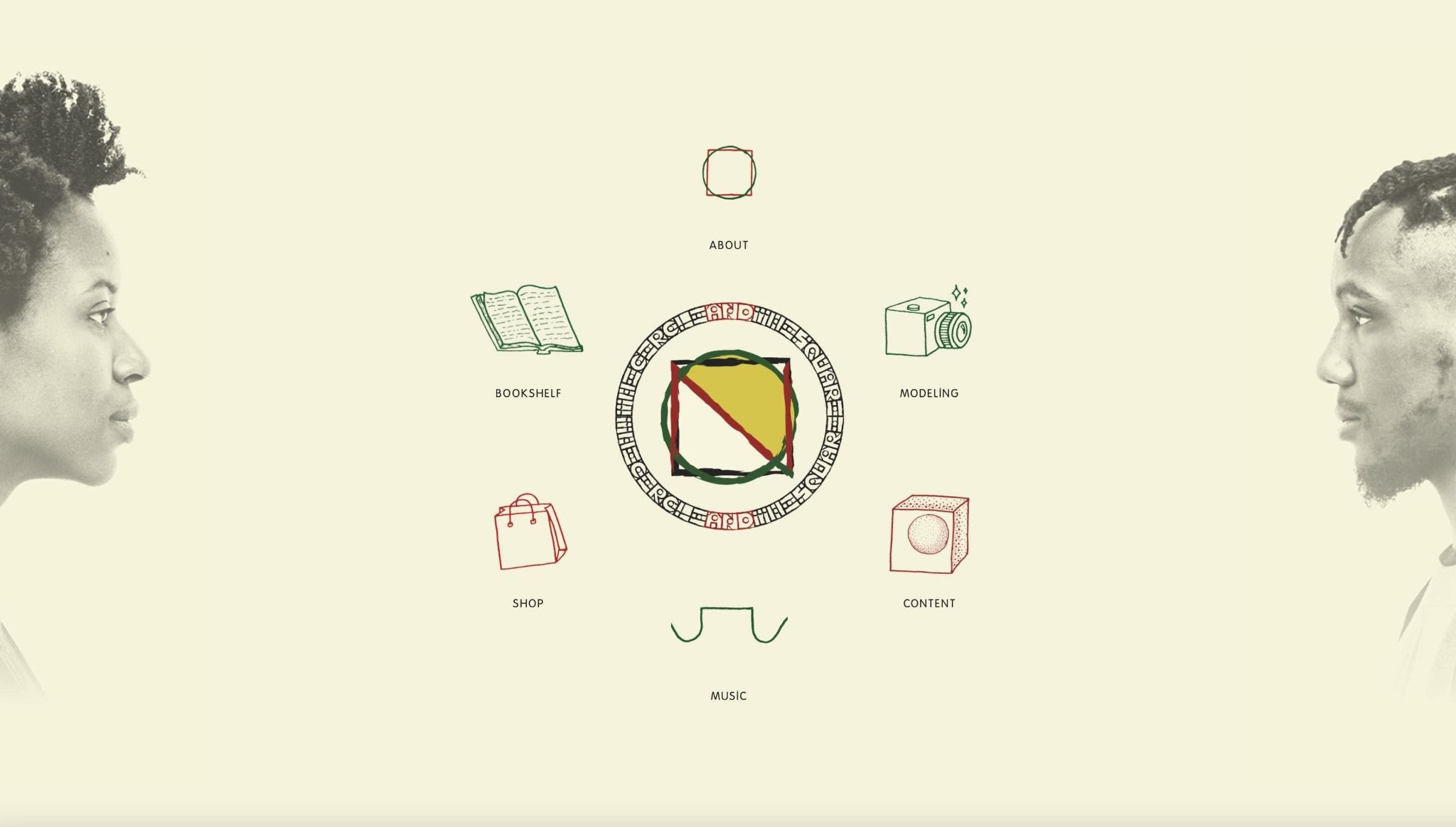 An image of the Circle and the Square website homepage.