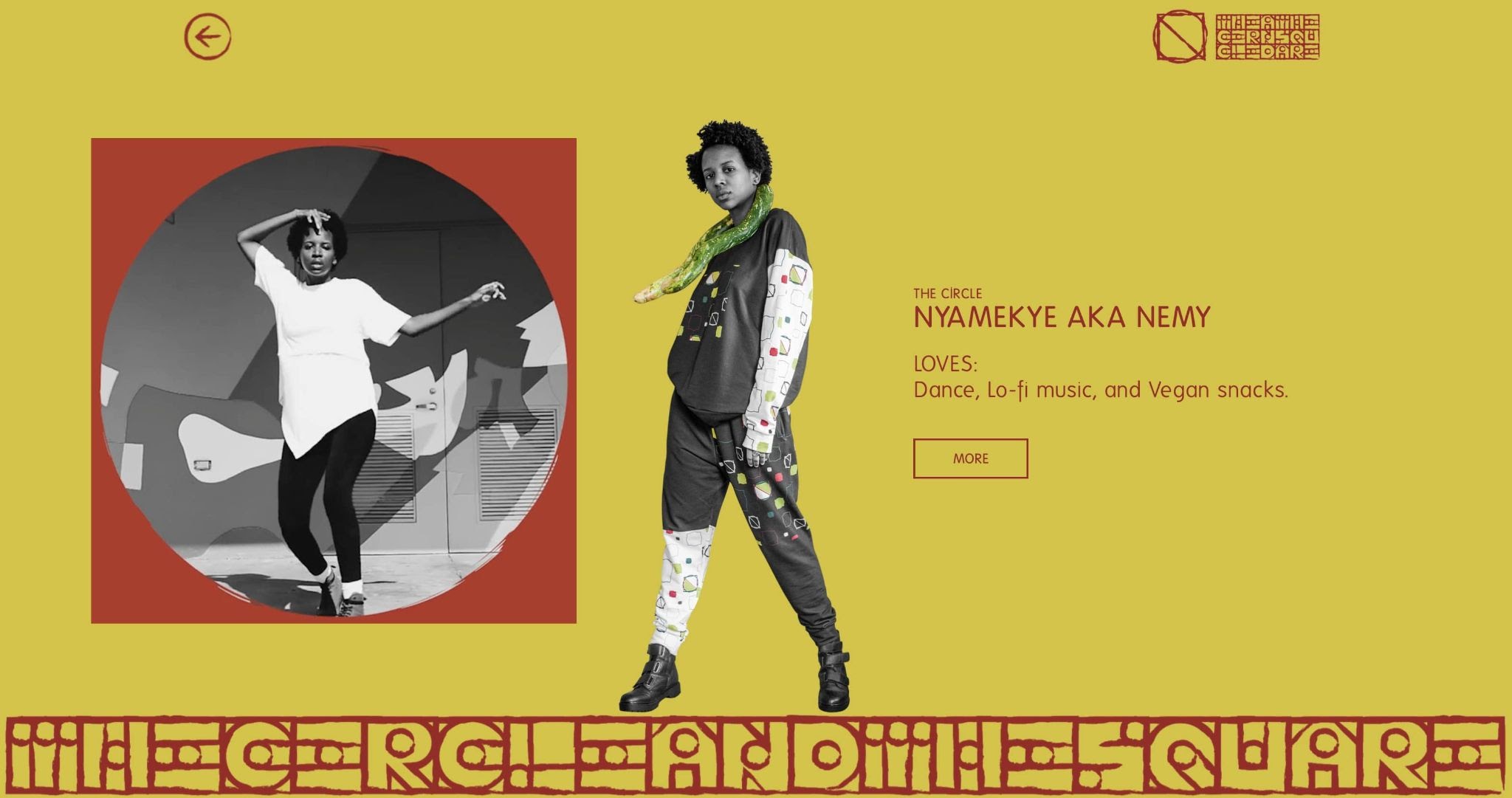 An image of Nyamekye Smith's "about" section.