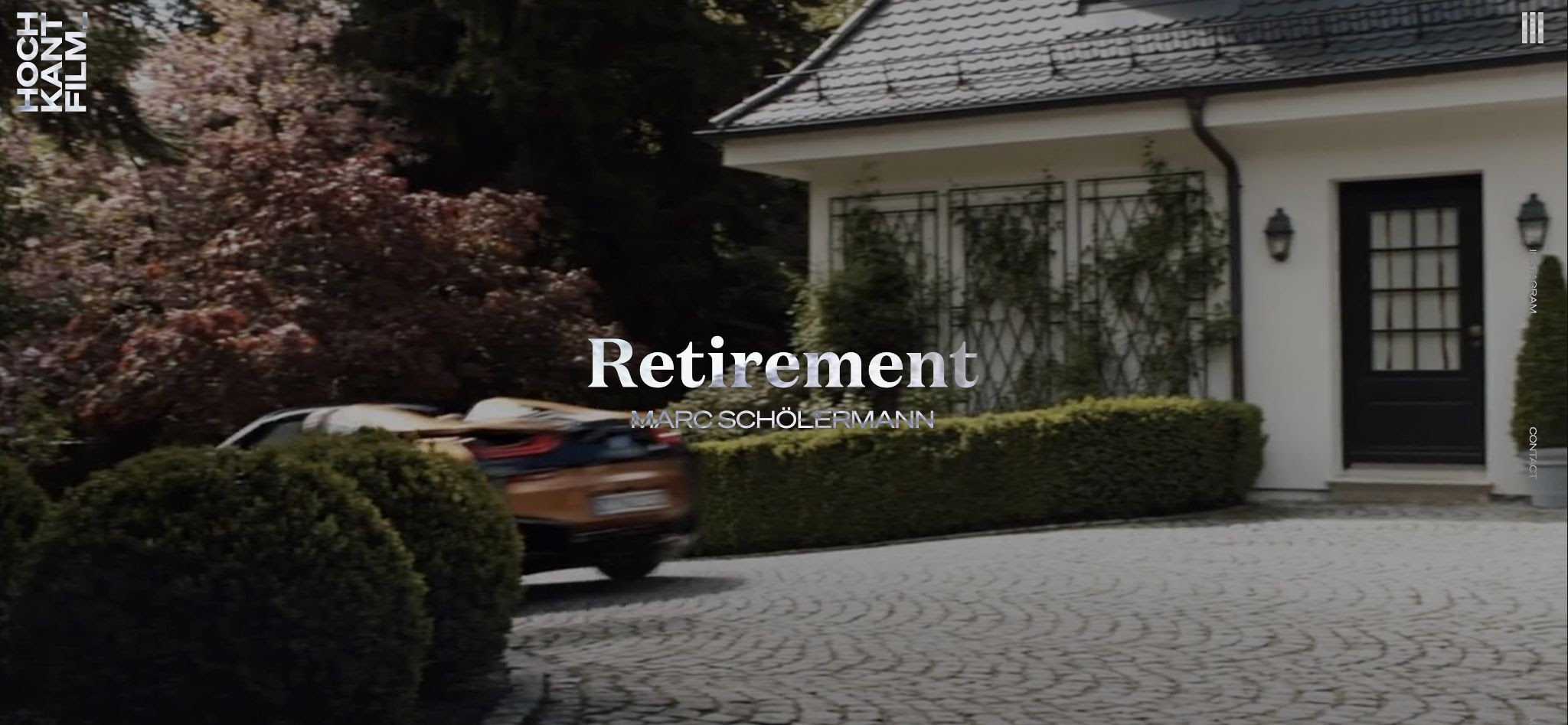 An image of the Hochkant Film home page.