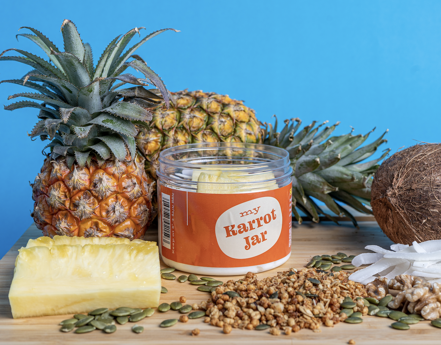 An image of My Karrot Jar’s branding in orange.