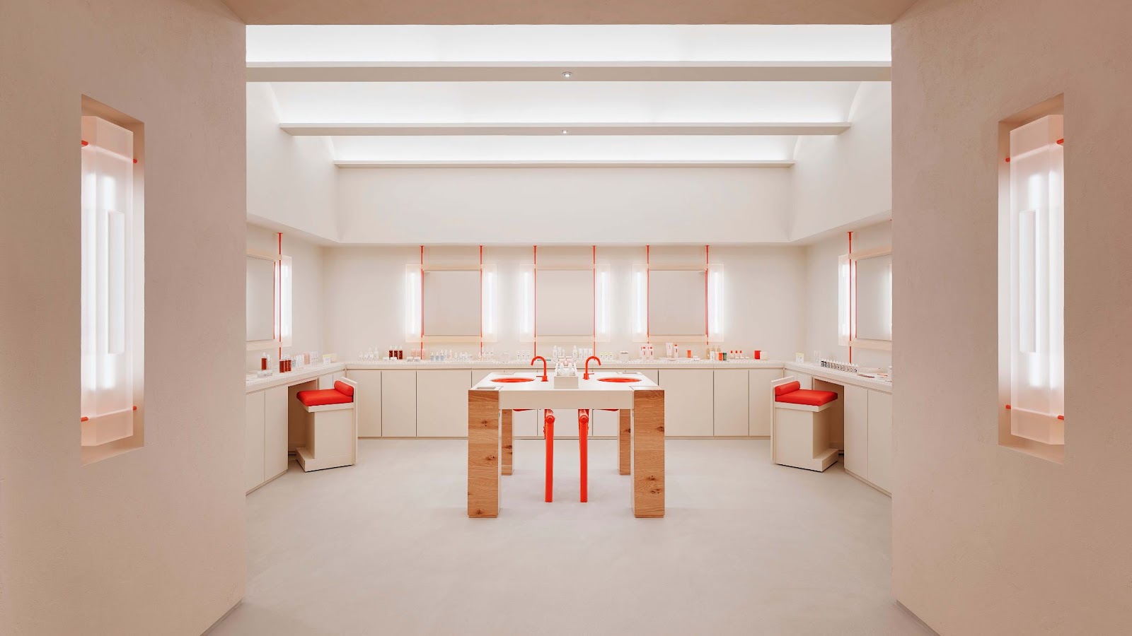 An image of the Glossier store in SoHo, New York.