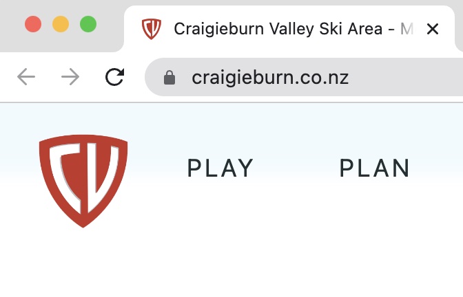 A close up of the Craigieburn Valley Ski Area logo.