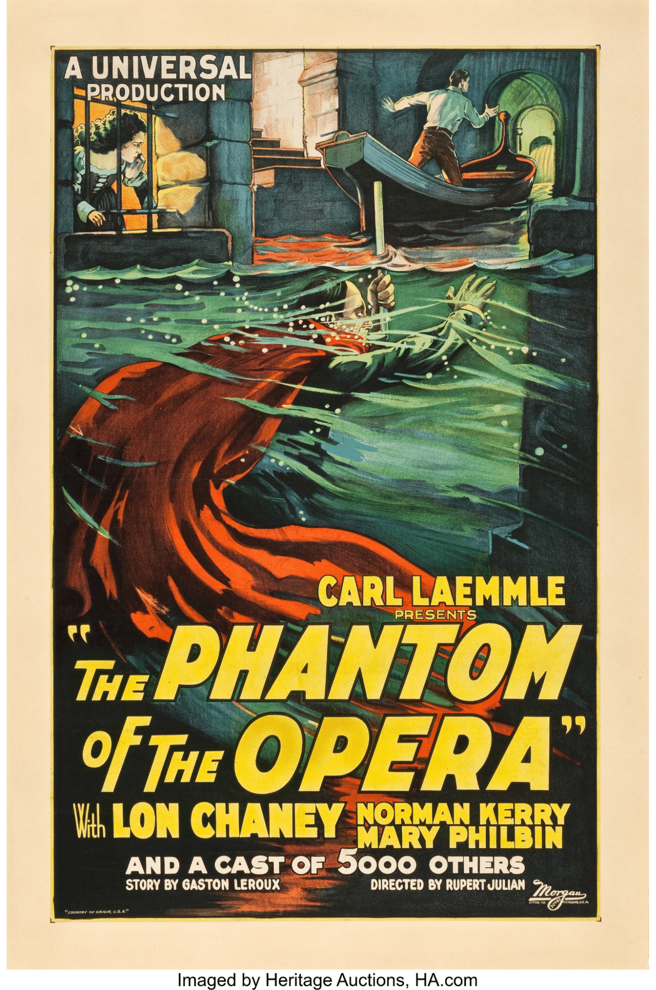 Vintage Phantom of the Opera movie poster