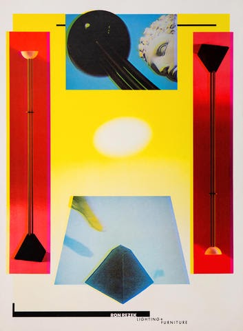 Ron Rezek, Lighting & Furniture poster, by April Greiman.