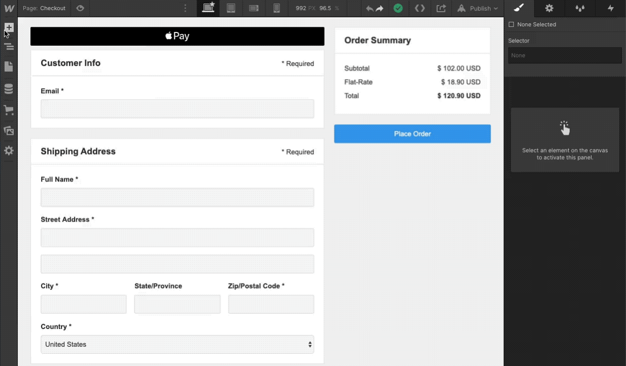 add a discount element in webflow