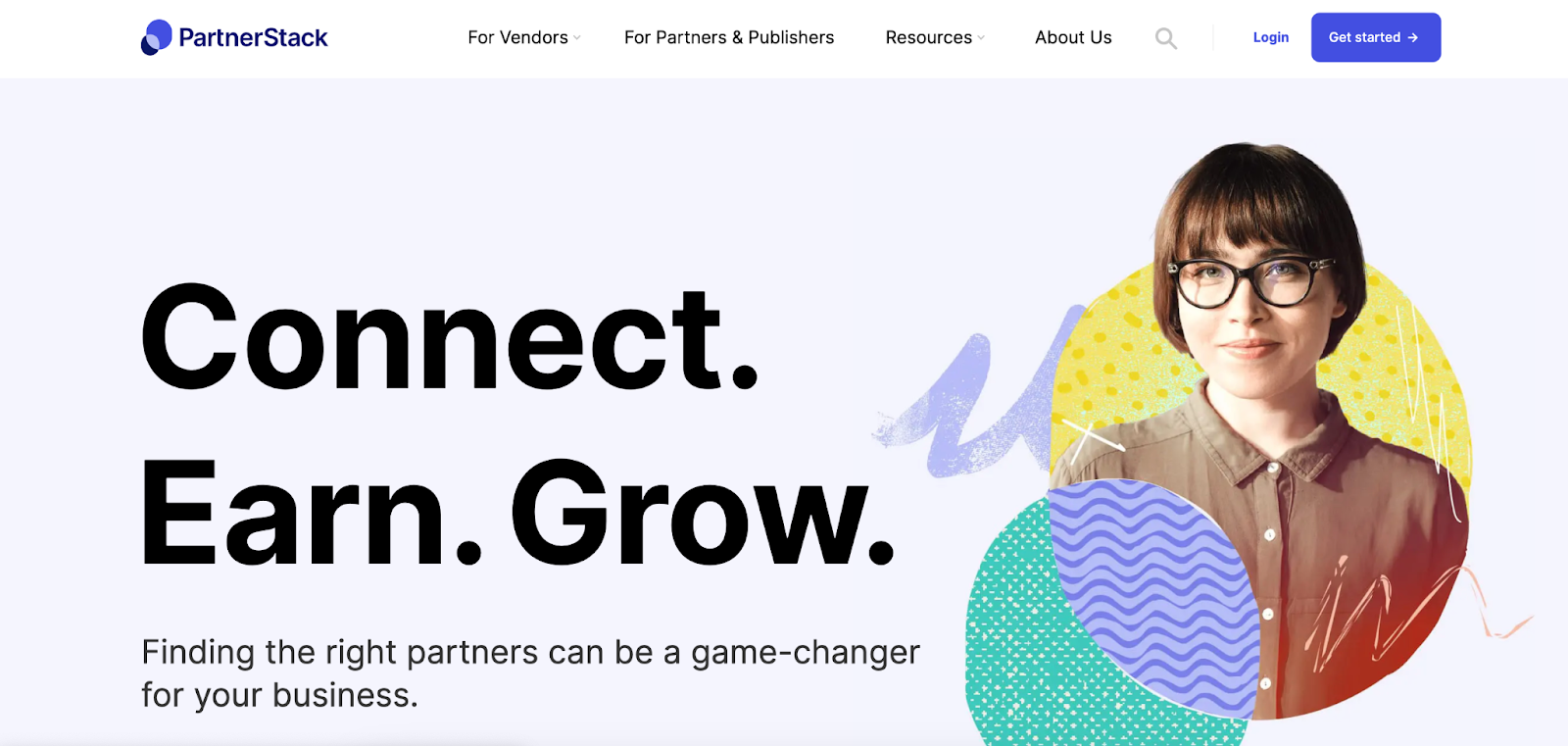Screenshot of PartnerStack's homepage from https://www.partnerstack.com/