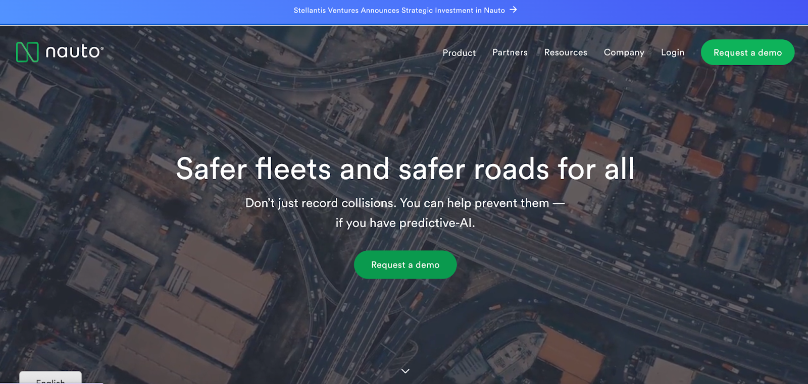 Screenshot of Nauto homepage from https://www.nauto.com/