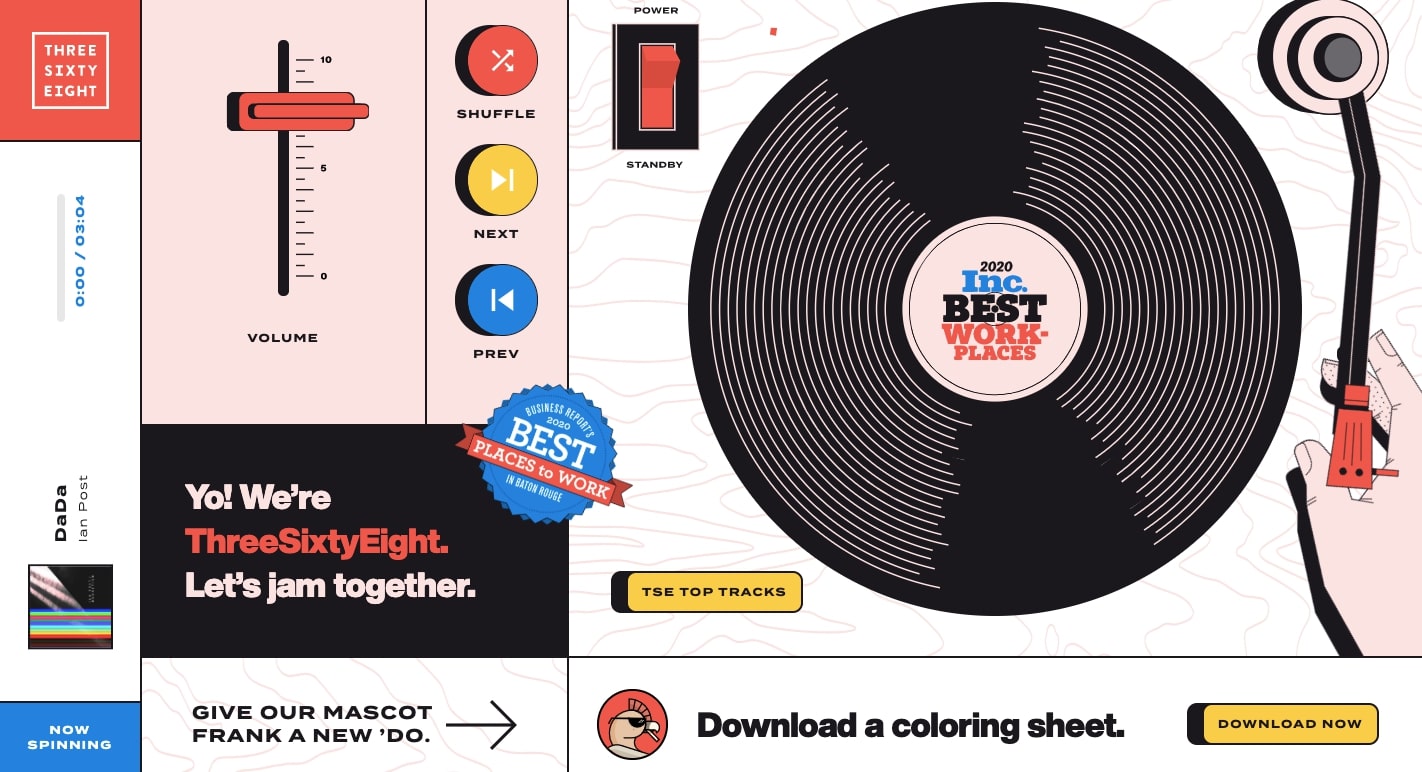 An image of Project Turntable by the digital agency ThreeSixtyEight.