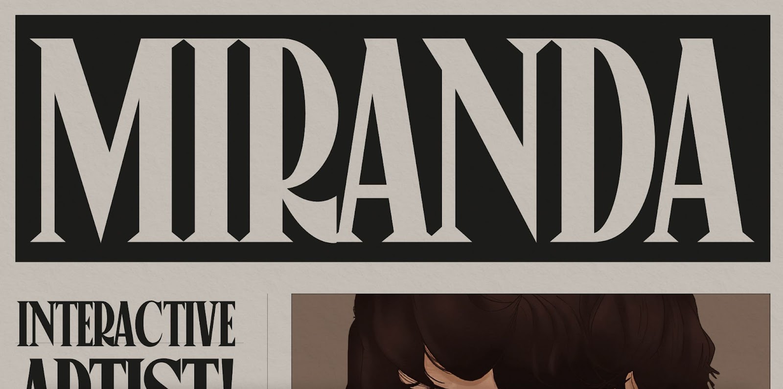 Another view of Niccolo Miranda's portfolio site.