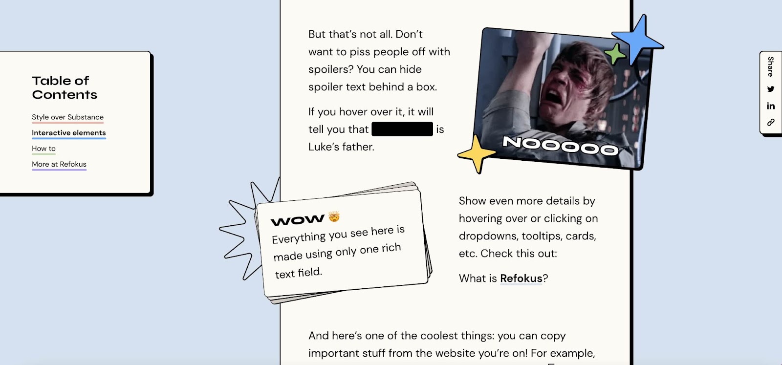 Another view of the Rich Text Enhancer page.