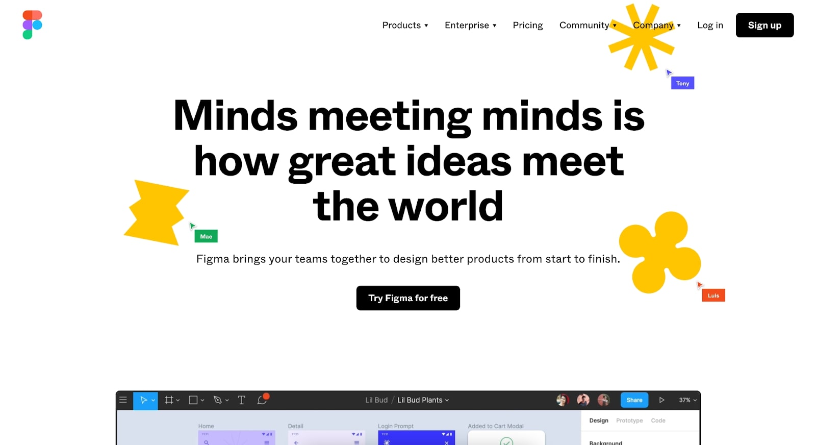 An image of the Figma website.