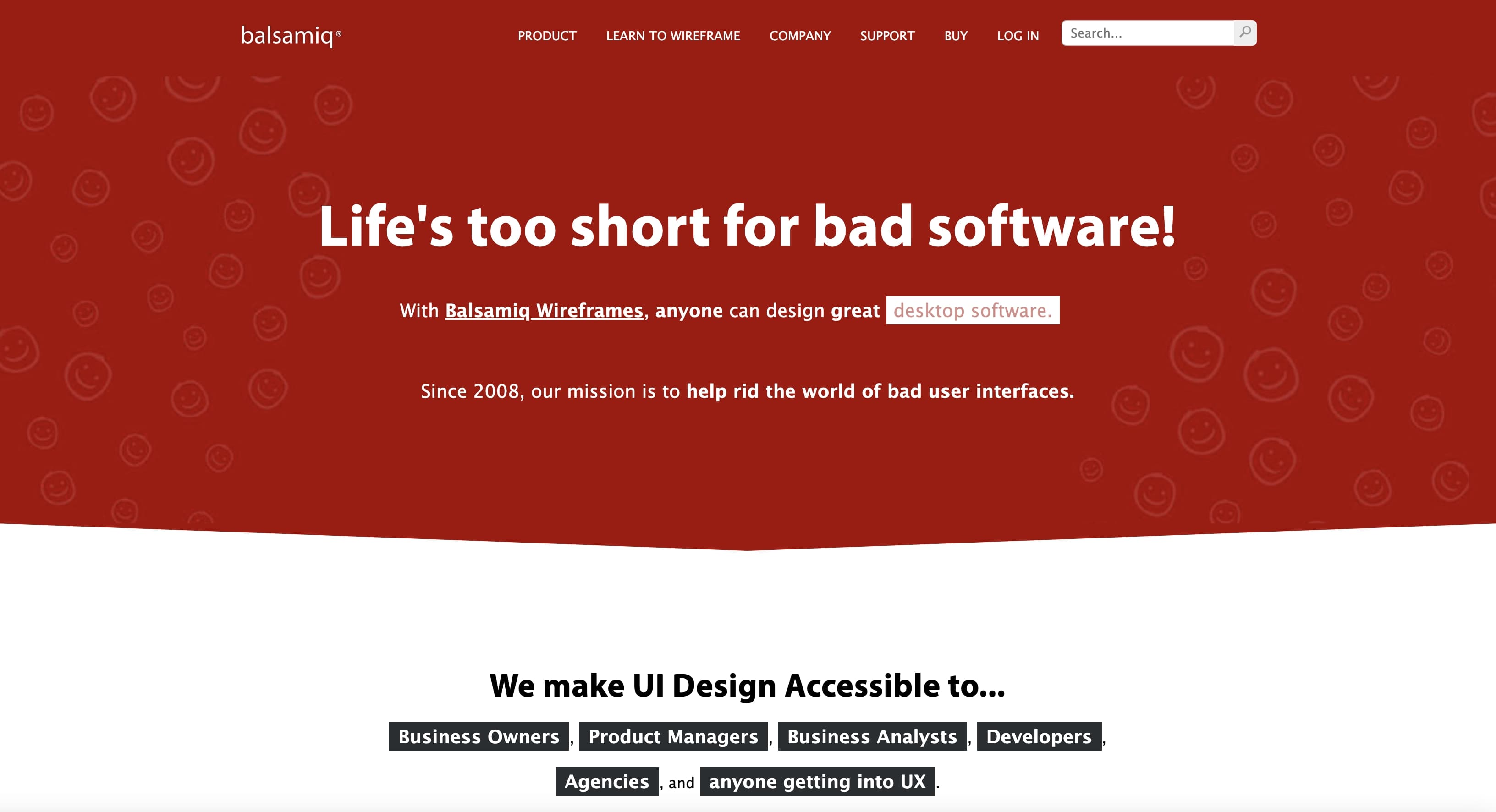 An image of the Balsamiq website.