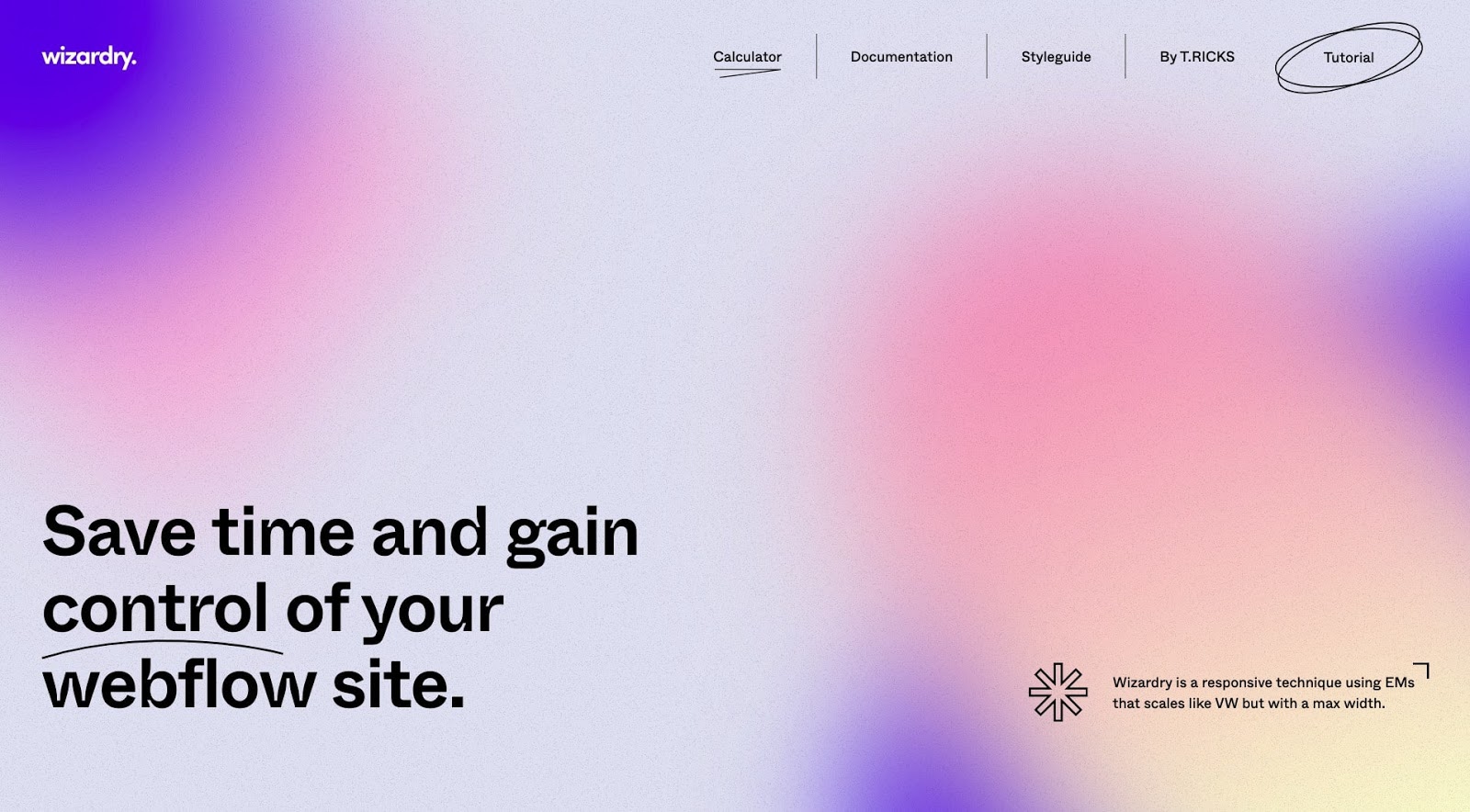 Screenshot of Wizardry website