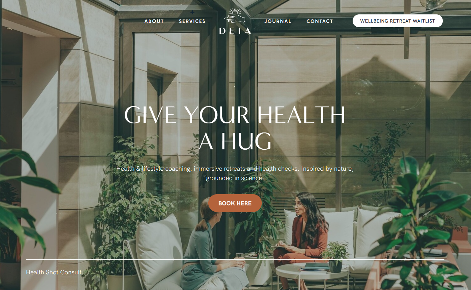 Deia Health “book virtual consultation” screen.