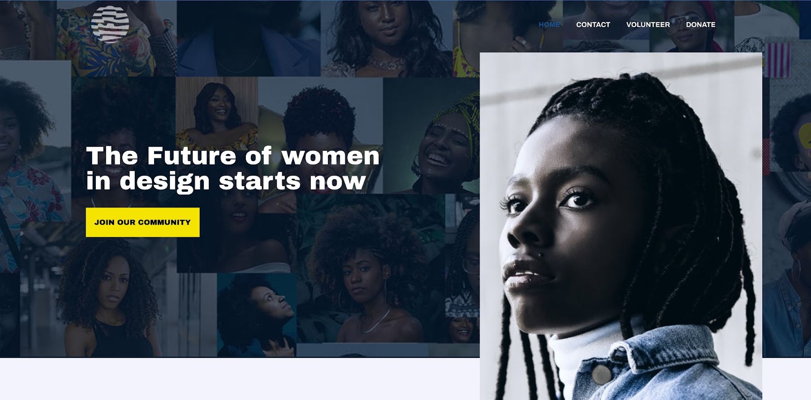 An image of The Female Designer Movement home page.