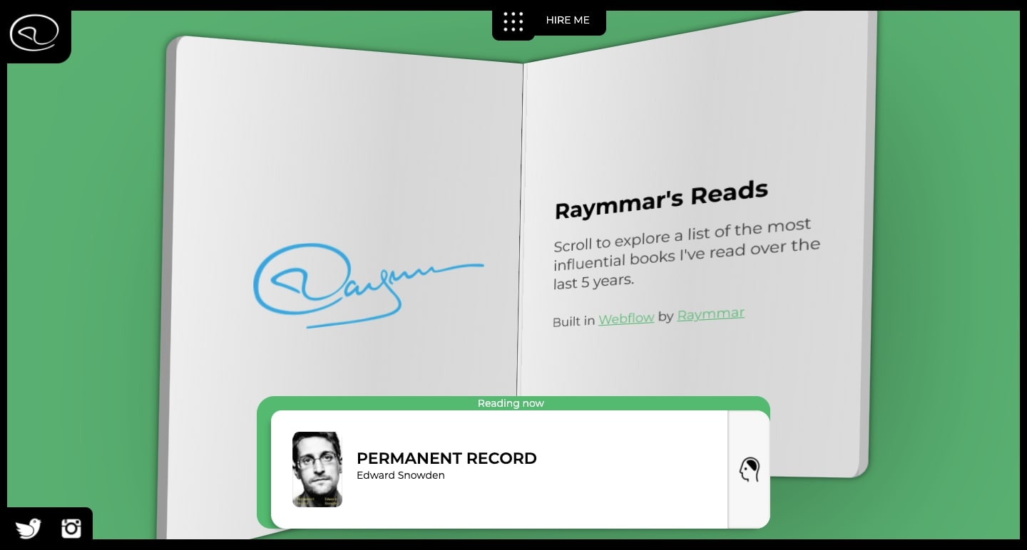 The Raymmar's Reads website.