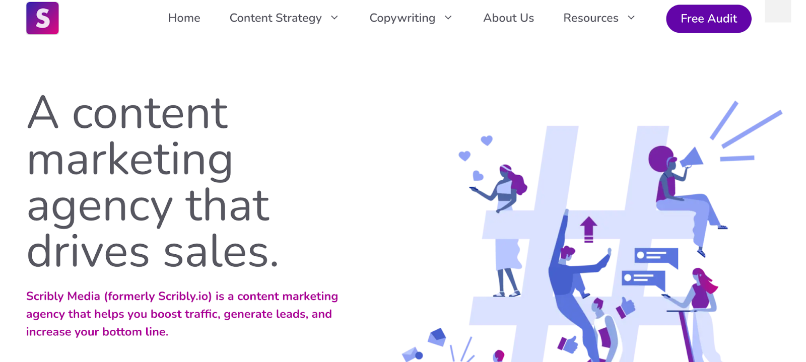 Scribly service-based website
