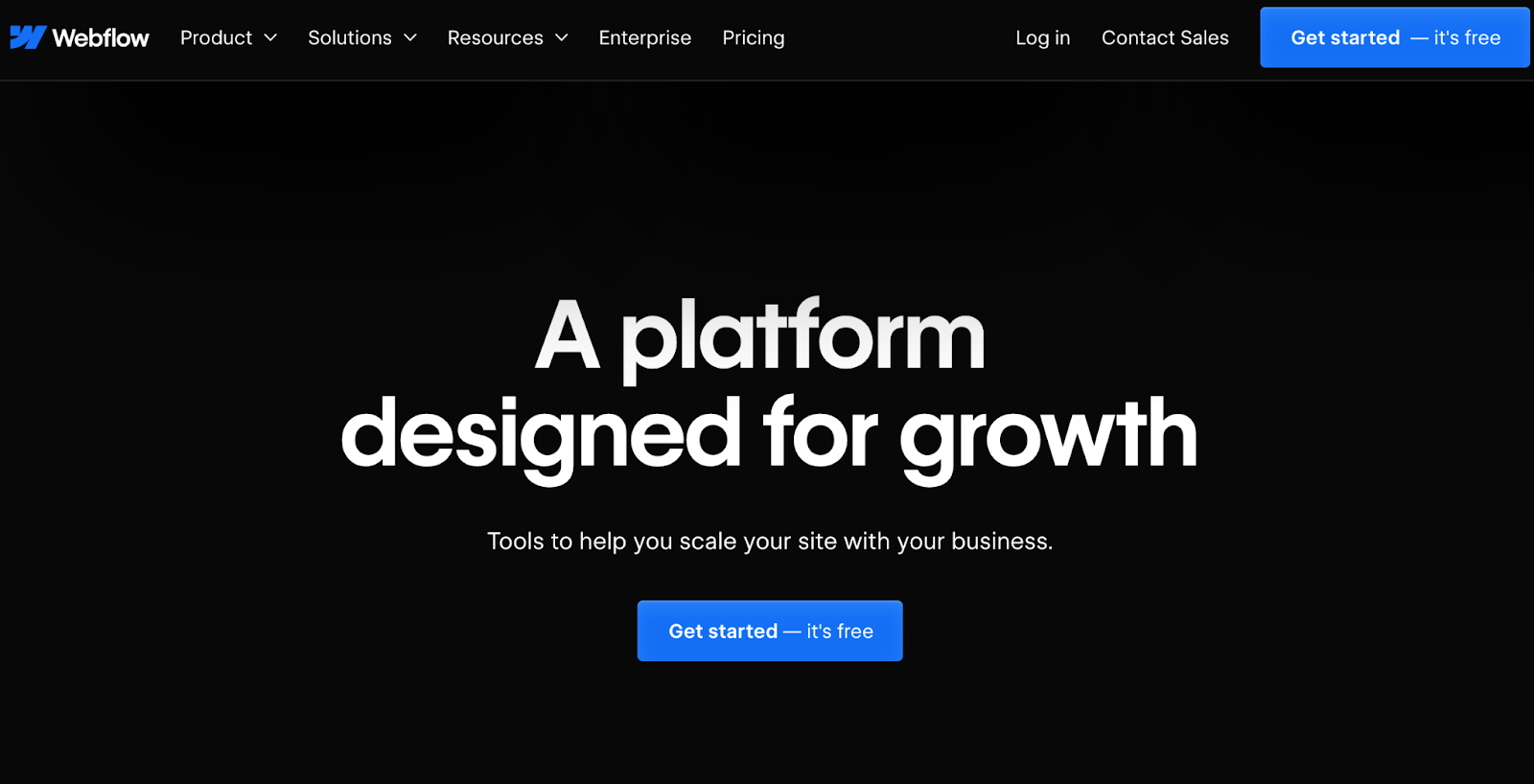 Webflow homepage
