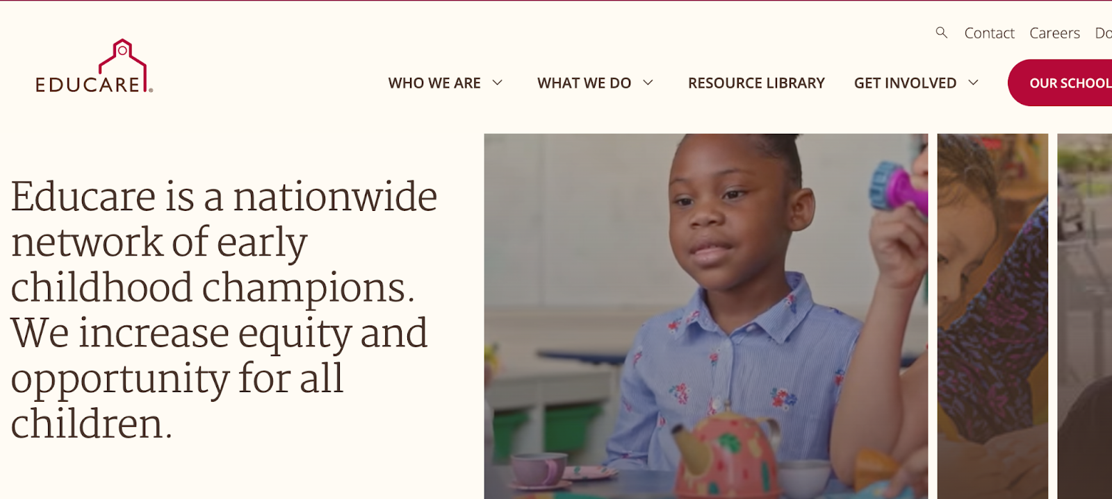 EduCares nonprofit website