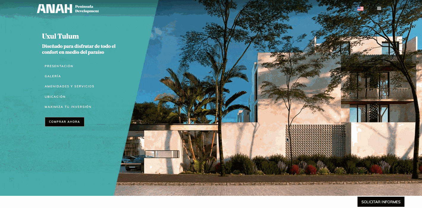 gif of Anah's real estate website