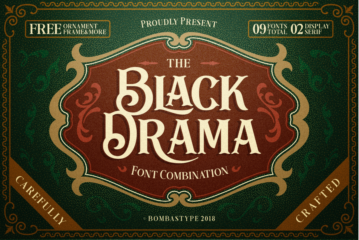 Black Drama font sample