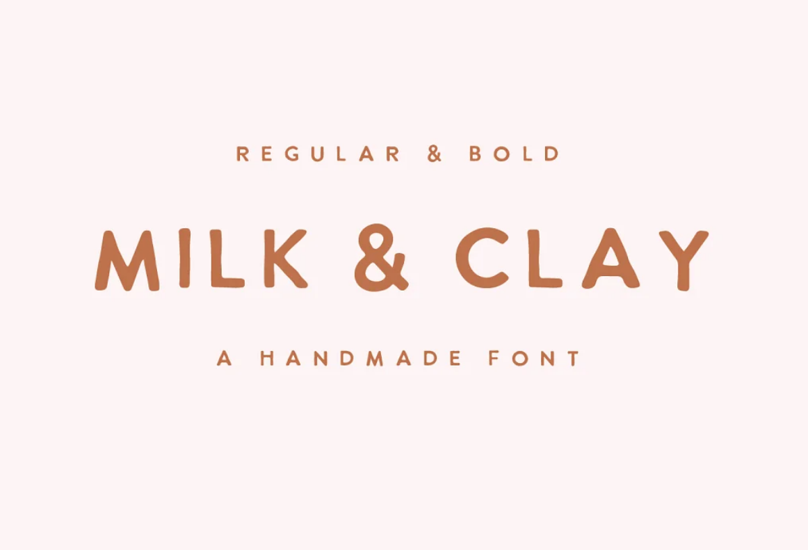 Milk & Clay font sample