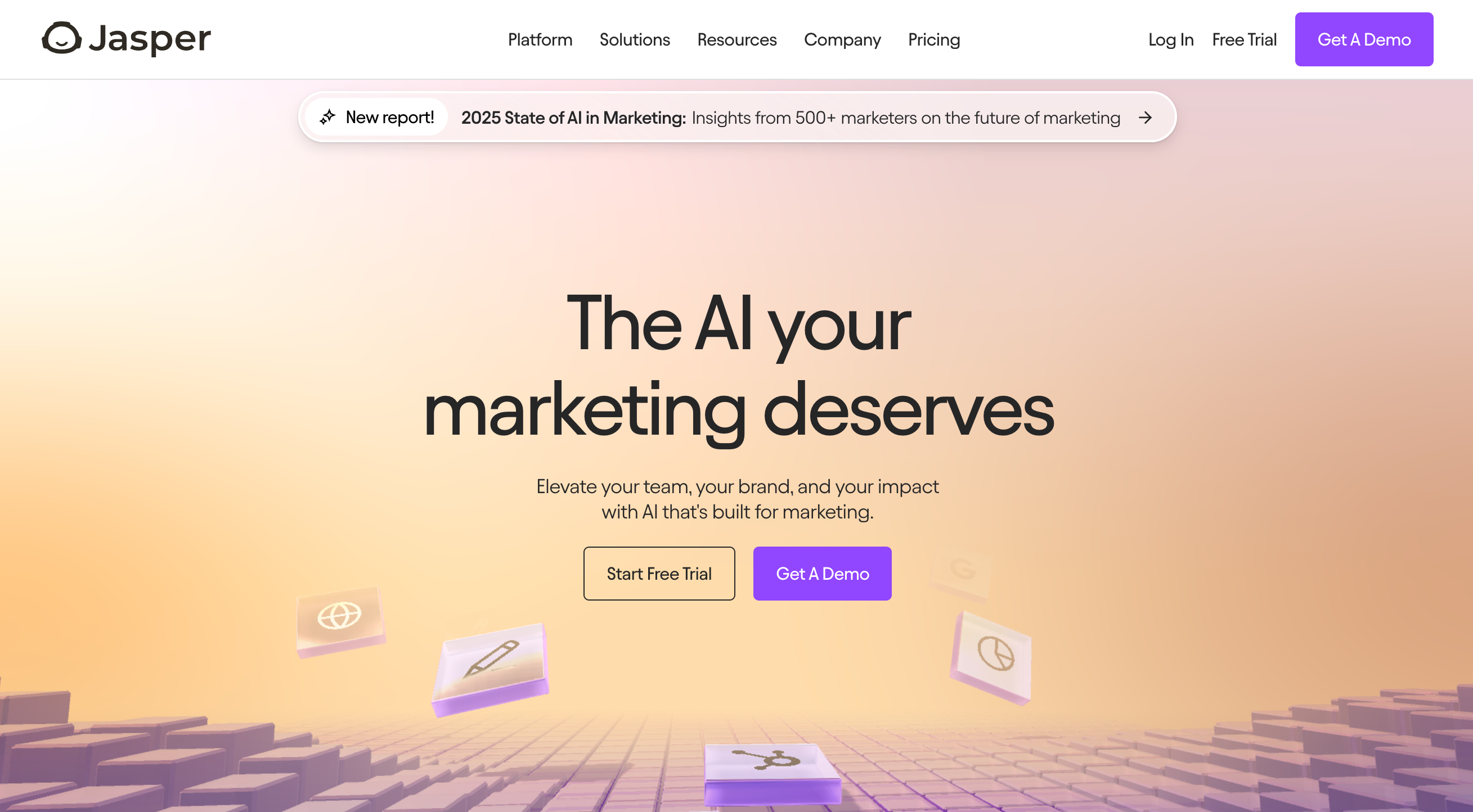 Jasper.ai homepage