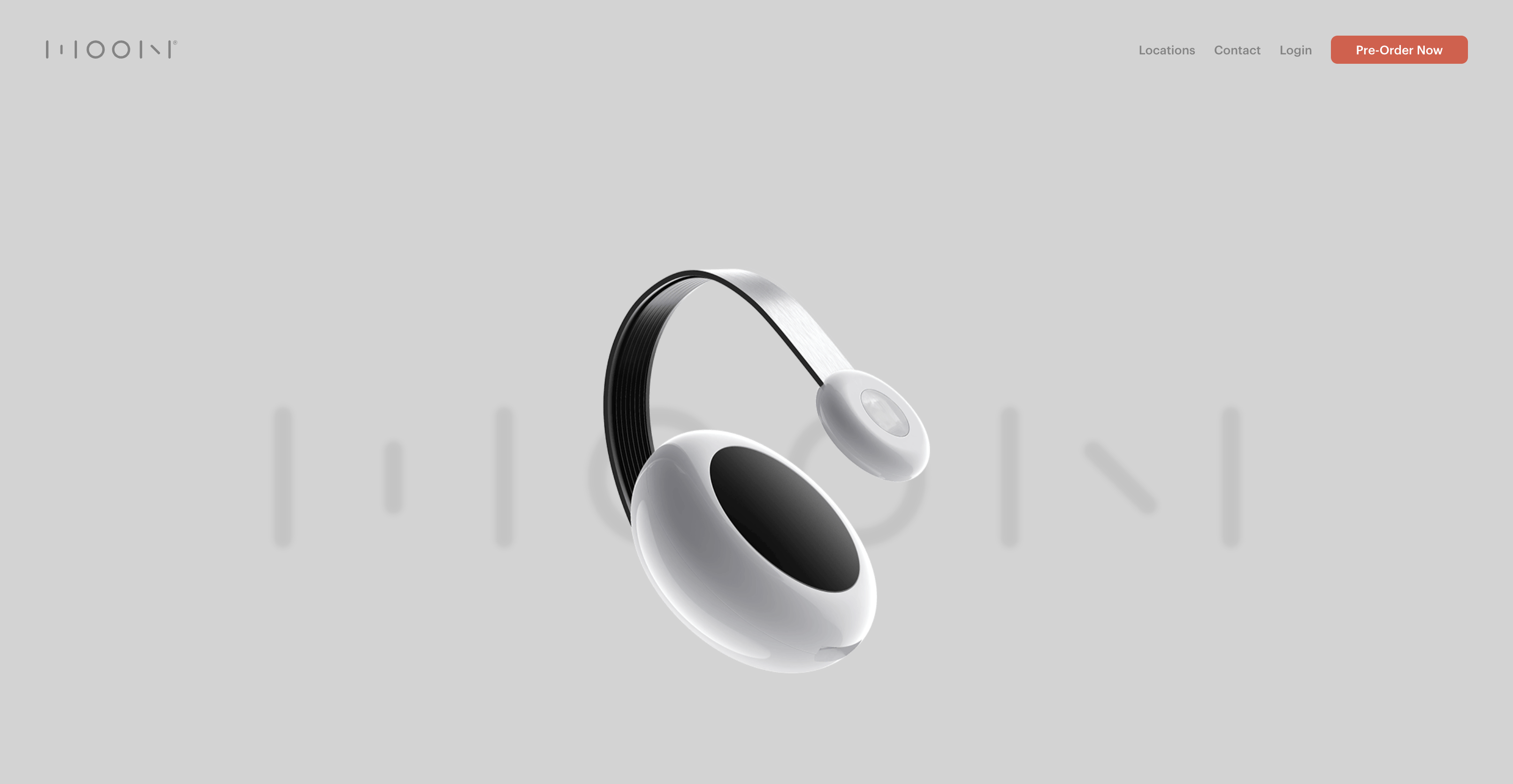 A screenshot of Moon UltraLight's website, featuring an image of their lighting device.