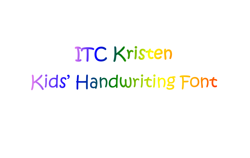 ITC Kristen font sample