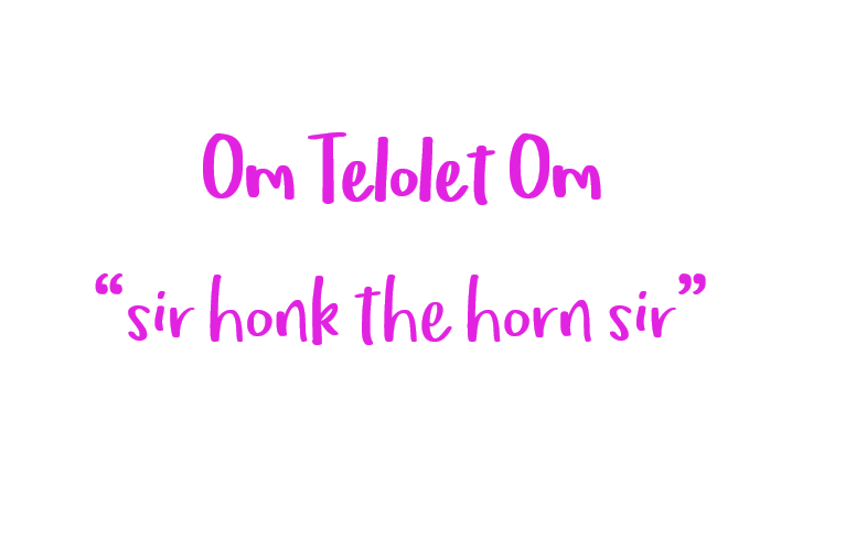 Om Telolet Om font sample