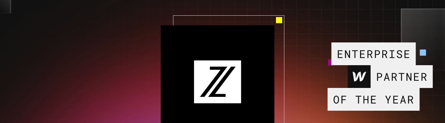 Zabal logo (Black square with white Z) Text next to image "Enterprise partner of the year"
