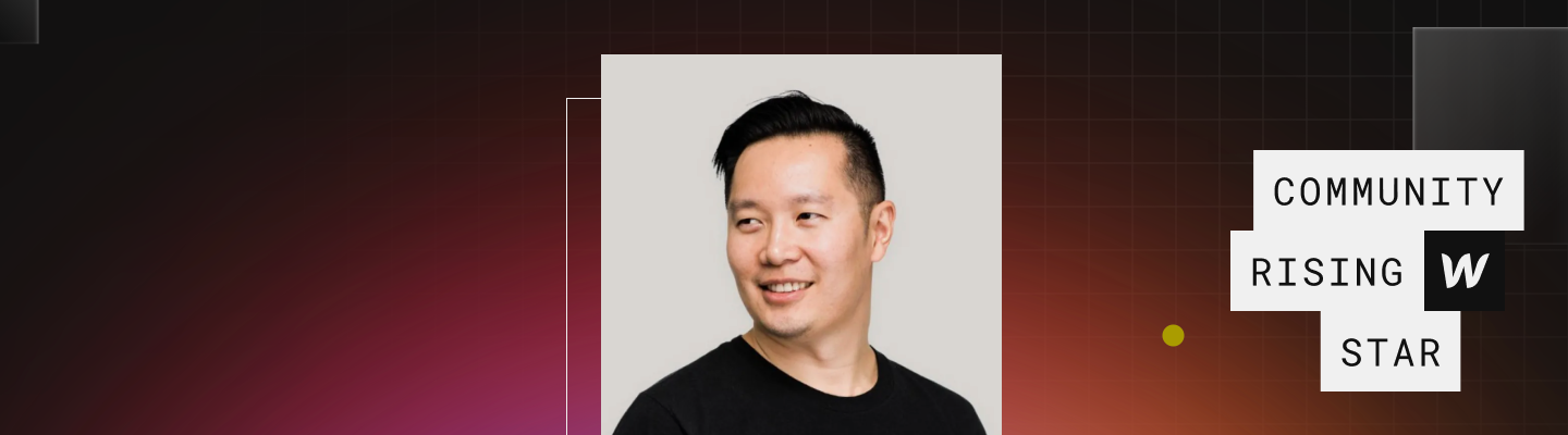 Photo of Josh Loh. Text next to image "community rising star"