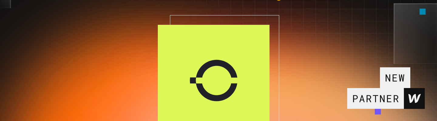 Outliant logo (Lime green square with black O that is not fully closed) Text next to image "new partner"
