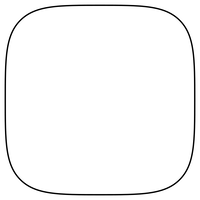 in image of a 2d black squircle