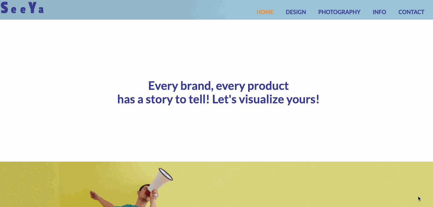 A gif of the Studio SeeYa website.