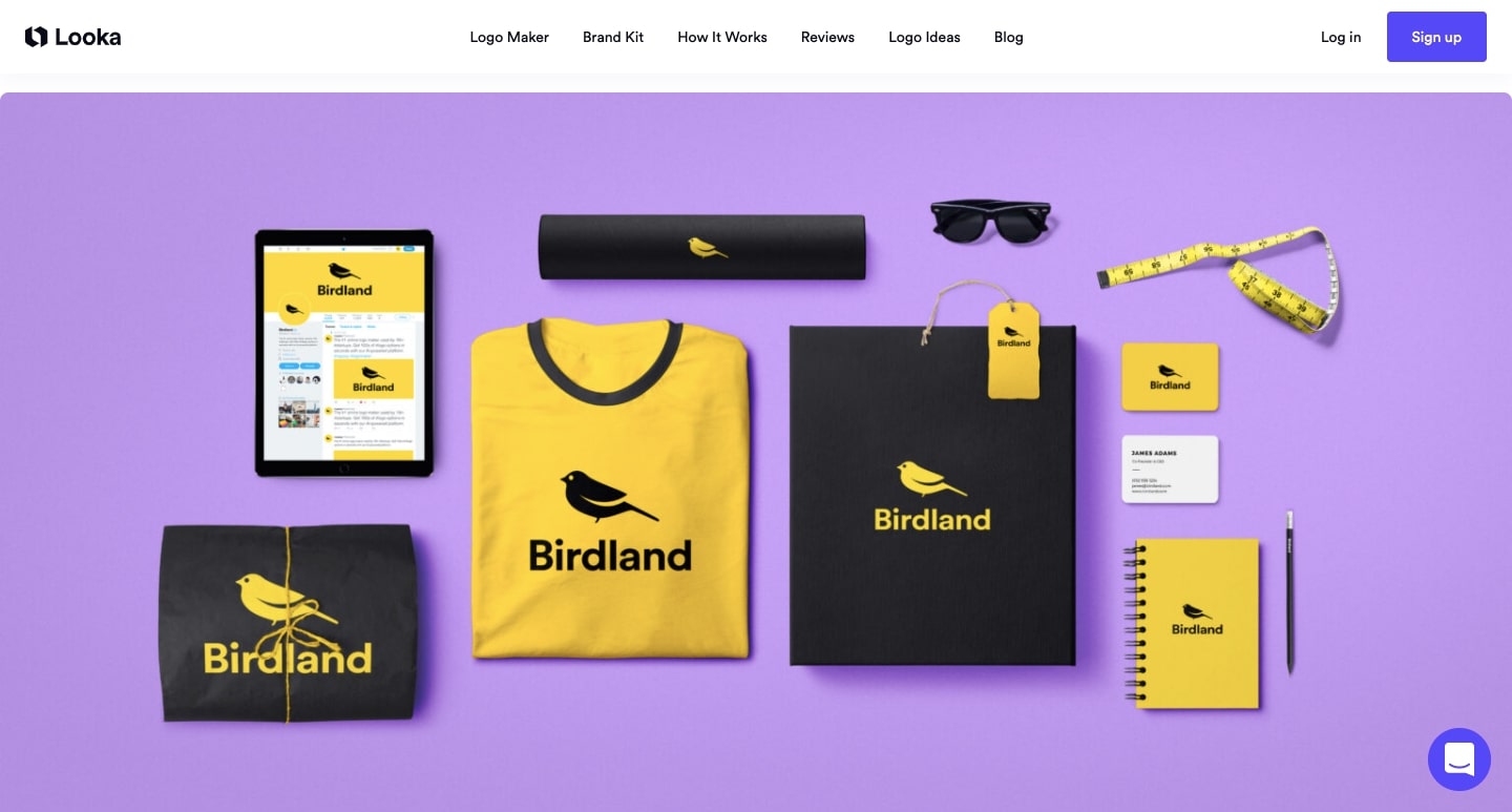 An image of the Looka homepage.