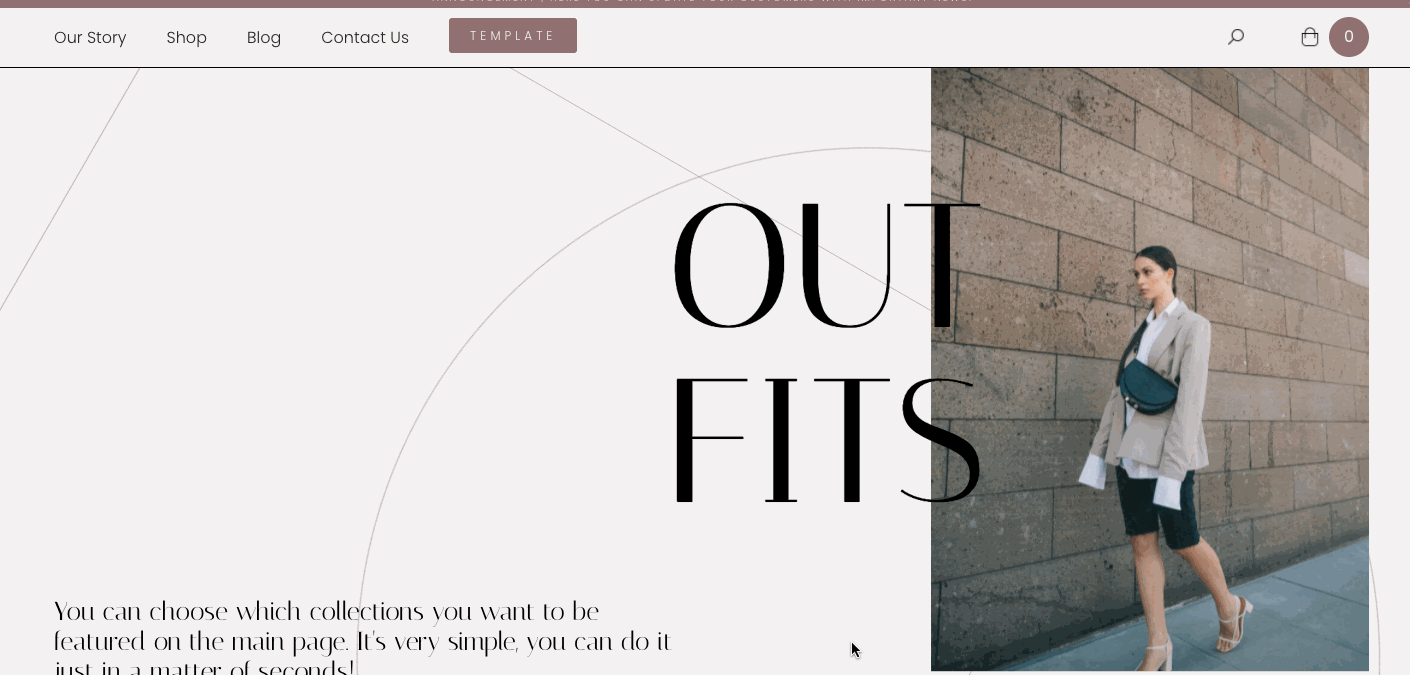 A gif of the Framy website.