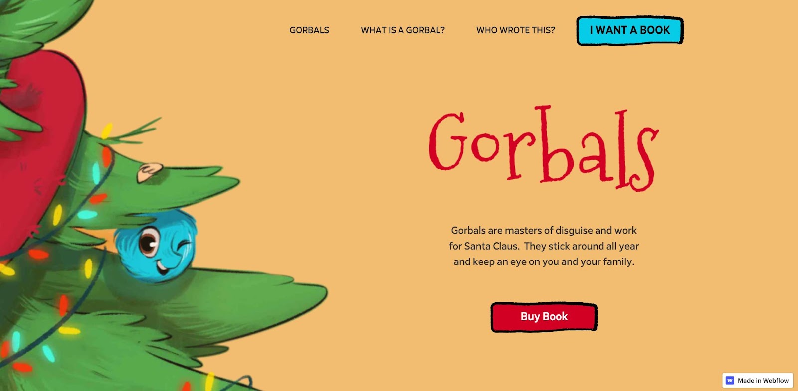 An image of the Gorbal's website home page.