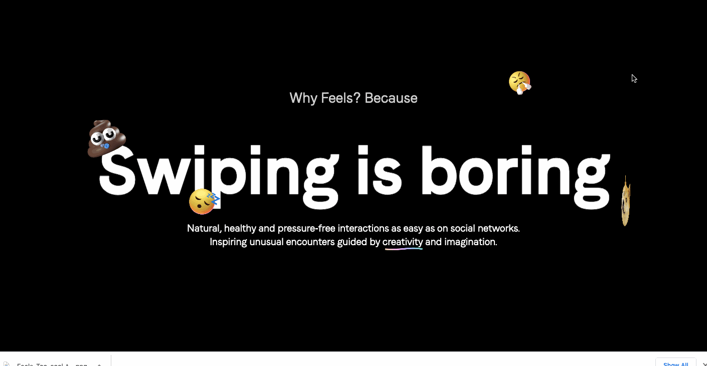 A gif that shows off Feel's animation that is incorporated throughout the site.