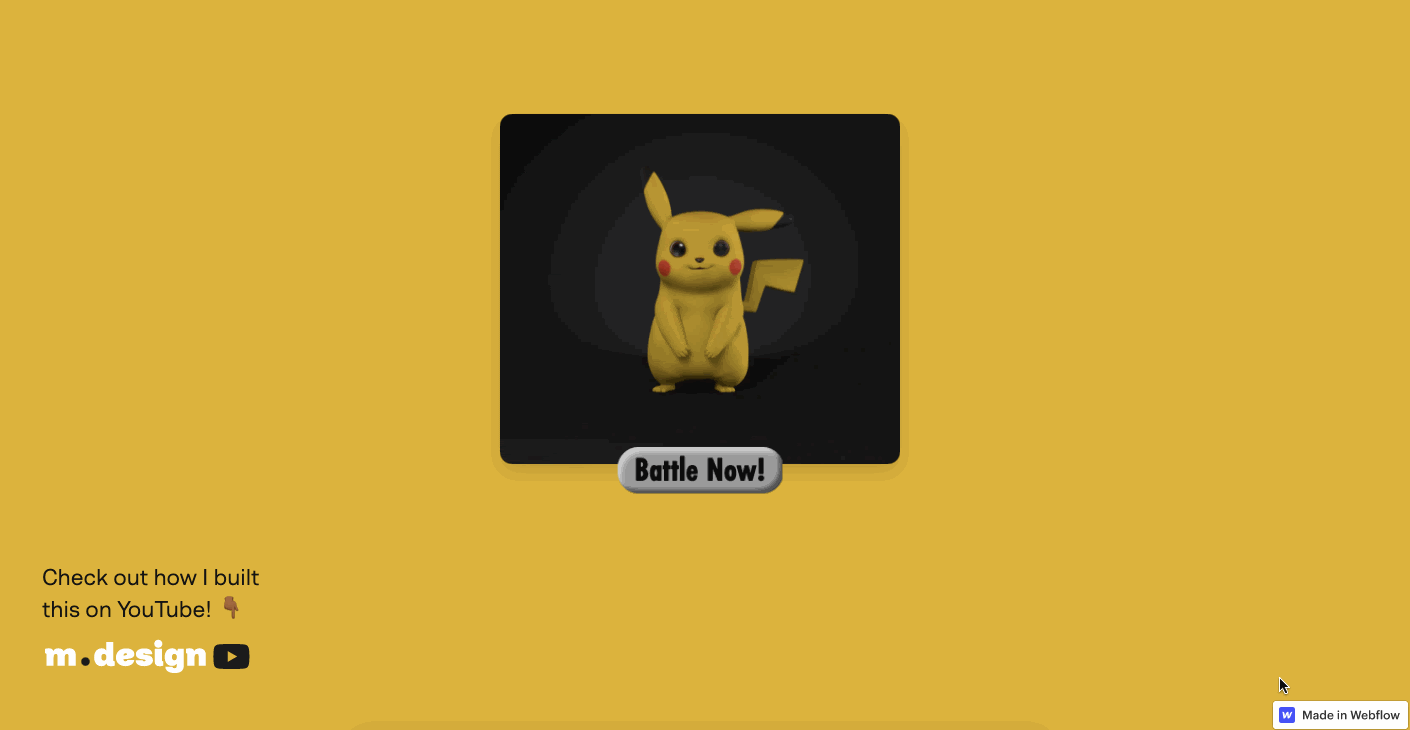 A gif showing off the Pokemon NFT created by Mubarak Marafa