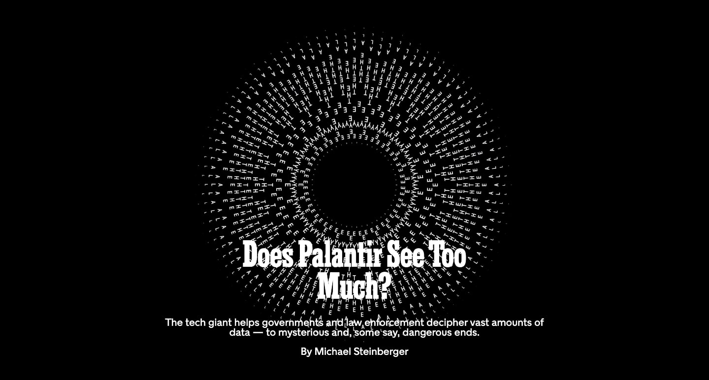 The New York Times' website includes an audio feature for their article "Does Palantir See Too Much?"