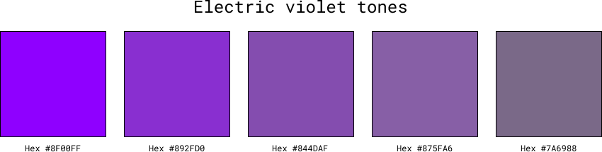 An image showing off electric violet tones.