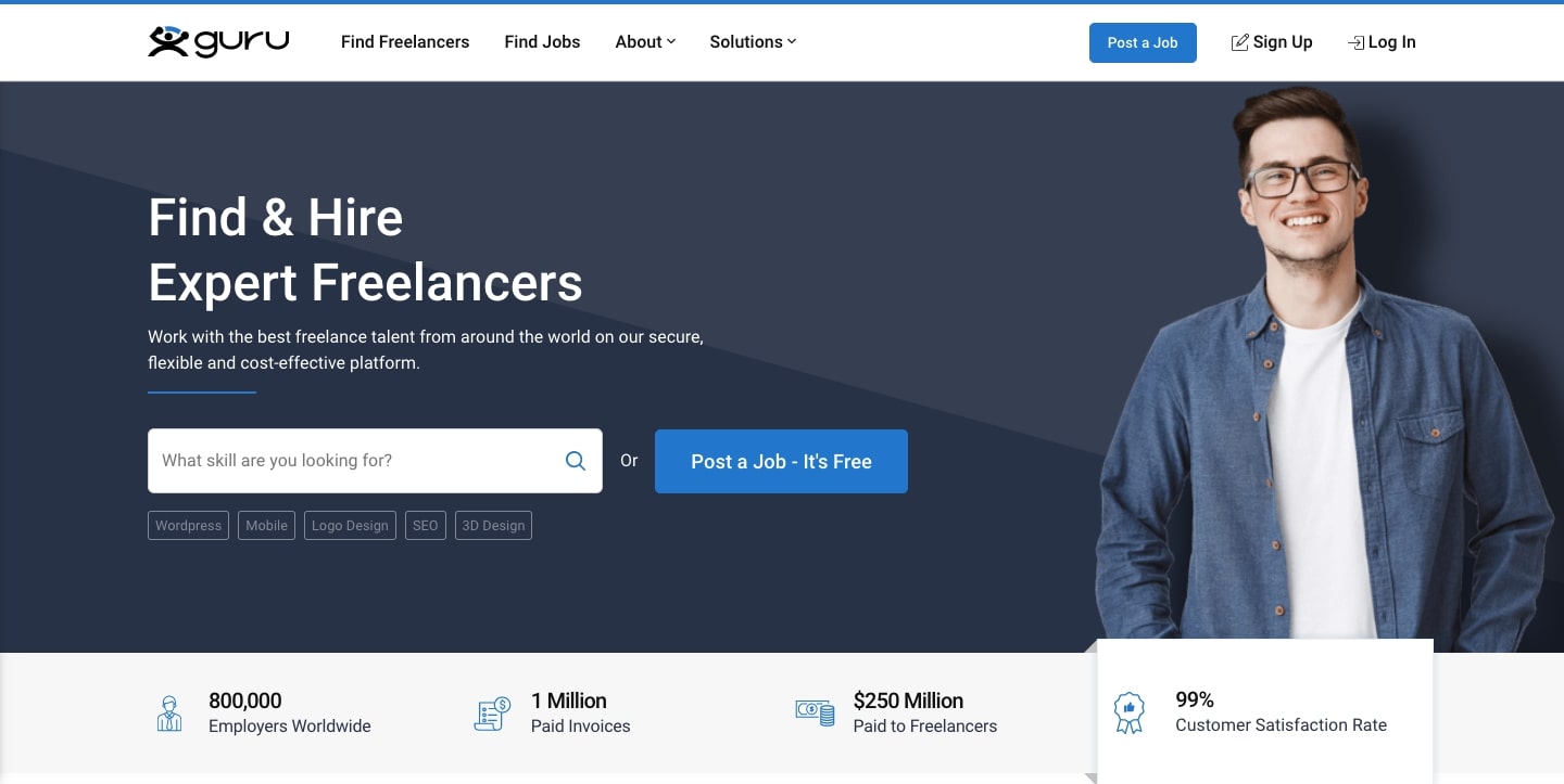 find freelancers on Guru